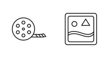 film reel and images Icon vector