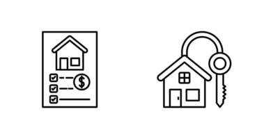 List and House Icon vector