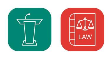 Podium and Law Icon vector