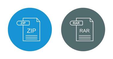 ZIP and RAR Icon vector