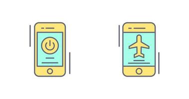 Power Button and Airplane Icon vector