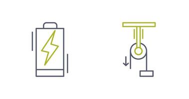 Battery and Pully Icon vector