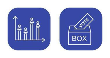 Giing Vote and Candidate and Graph Icon vector