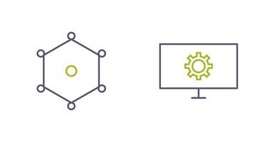 nodes and network setting  Icon vector