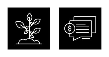 Dialog and Sprout Icon vector