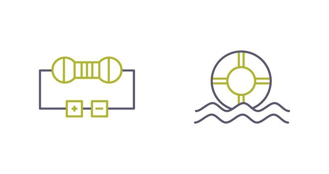 Resistor and  Float Icon vector