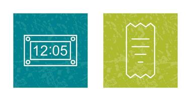 timer and receipt Icon vector