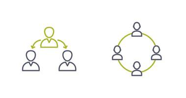 connected user and network group  Icon vector