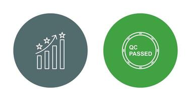 Reputation Management and QC Passed Icon vector