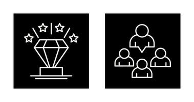 Diamond and Group Icon vector