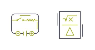 Electrical Circuit and Formula Icon vector