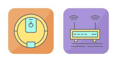 Power Button and Wifi Signals Icon vector