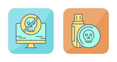 Antivirus and Infected Icon vector