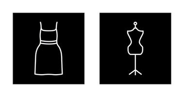 Cocktail Dress and Dress Holder Icon vector