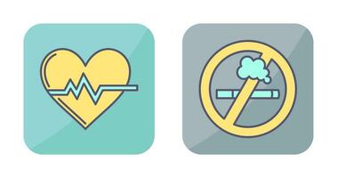 Health and No Smoking Icon vector
