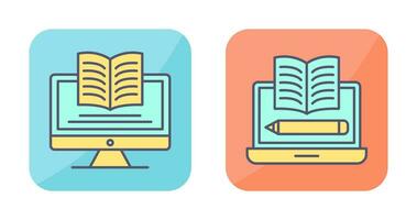 Digital Learning and Written Icon vector