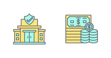 Protection Office and Money Icon vector