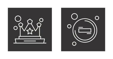 corona y eliminar icono vector