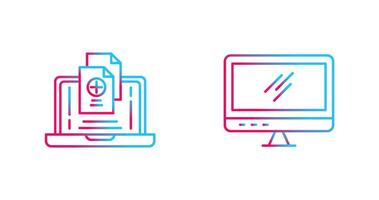 Screen and Add Icon vector