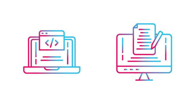 Coding and Note Icon vector