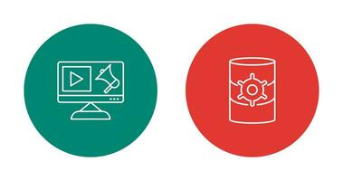 Digital Marketing and Database Management Icon vector