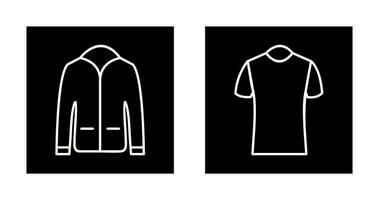 Mens Jacket and Polo Shirt Icon vector