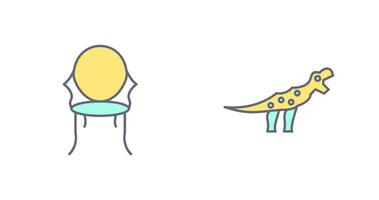 Ancient and Dinosaur Icon vector