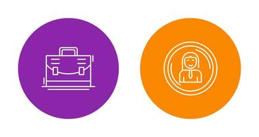 Briefcase and User Icon vector