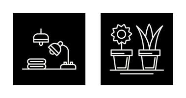 Lamps and House Plants Icon vector