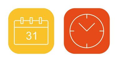 calendar and clock Icon vector