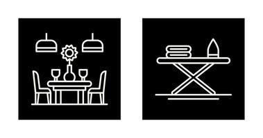 Iron Board and Table Icon vector