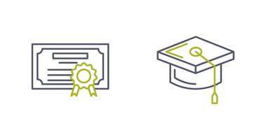 Diploma and Cap Icon vector