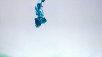 a blue liquid is being poured into a glass video