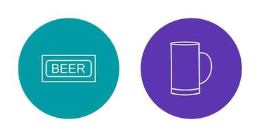 Beer Sign and Beer Mug Icon vector