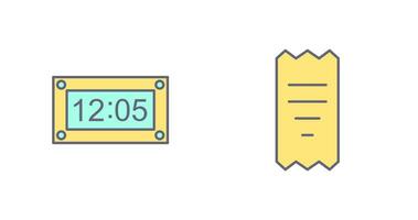 timer and receipt Icon vector