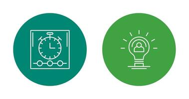 Time and Idea Icon vector