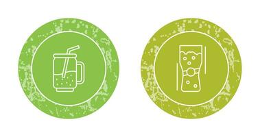 Cocktail and Pint Of Beer Icon vector