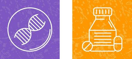 Dna and Tablets Icon vector