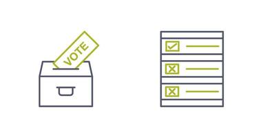 fundición votar y votación papel icono vector