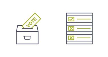 Casting Vote and Ballot Paper Icon vector