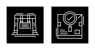 search and crane Icon vector