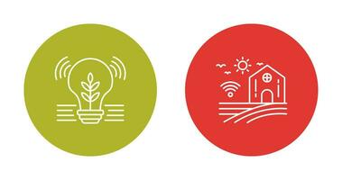 Idea and Smart Farm Icon vector