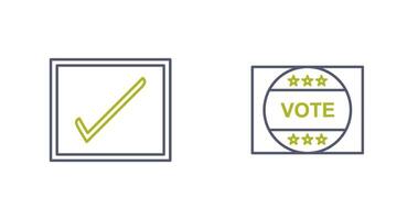 Checkbox and Vote Sticker Icon vector