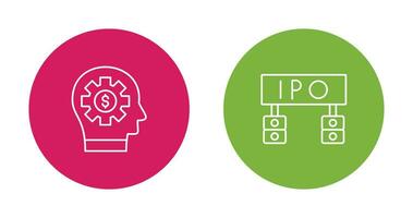 Thinking and Ipo Icon vector
