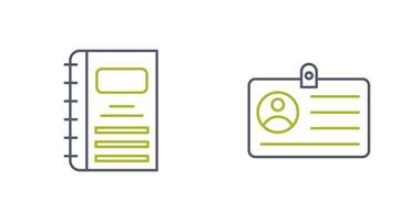 Notebook and CardSnack and Money Icon vector