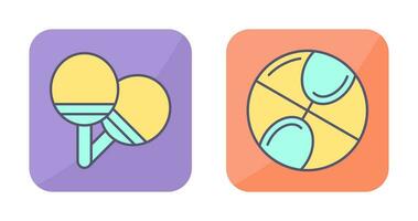Ping Pong and Basketball Icon vector