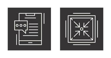 Chat and Minimize Icon vector