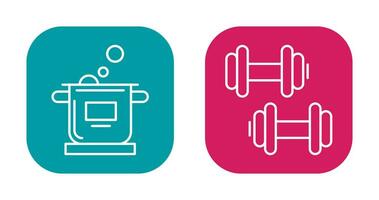 Cooking and Exercise Icon vector