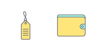 sale tag and wallet  Icon vector