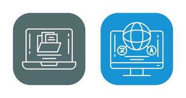 Collection and Language Icon vector